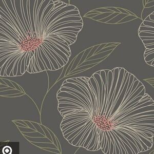 A Street Prints Wallpaper MYTHIC GREY FLORAL
